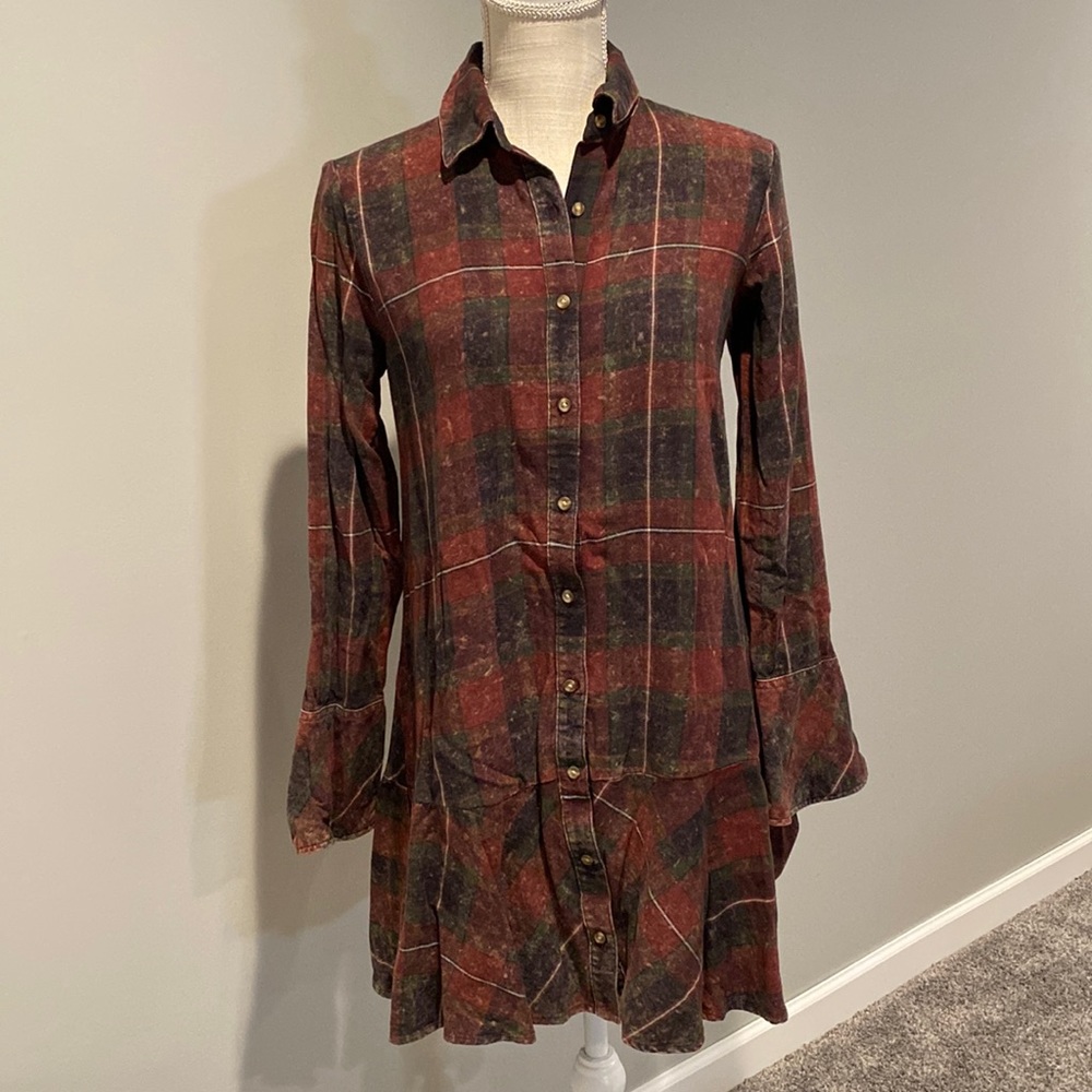 Wild Fable Long Sleeve Plaid Dress Size: XS
